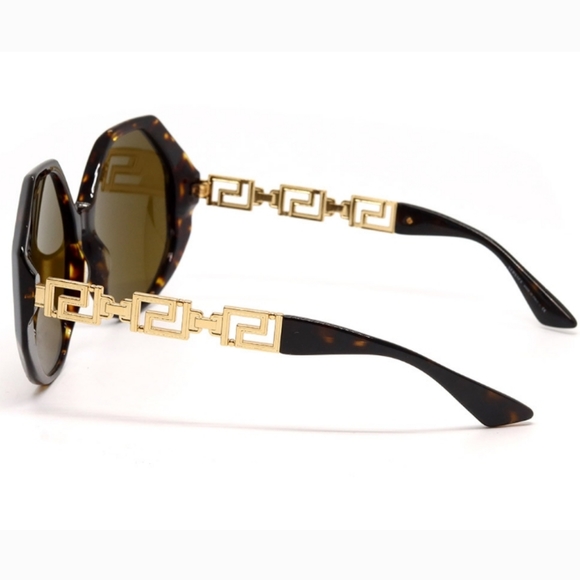 NEW VERSACE WOMEN'S SUNGLASSES VE4395 108/73 OVERSIZED HAVANA VE4395 BROWN - Picture 7 of 11